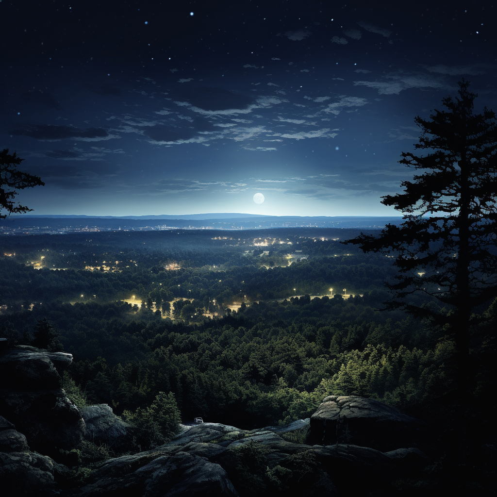 Panoramic View of Dark Oppressive Landscape