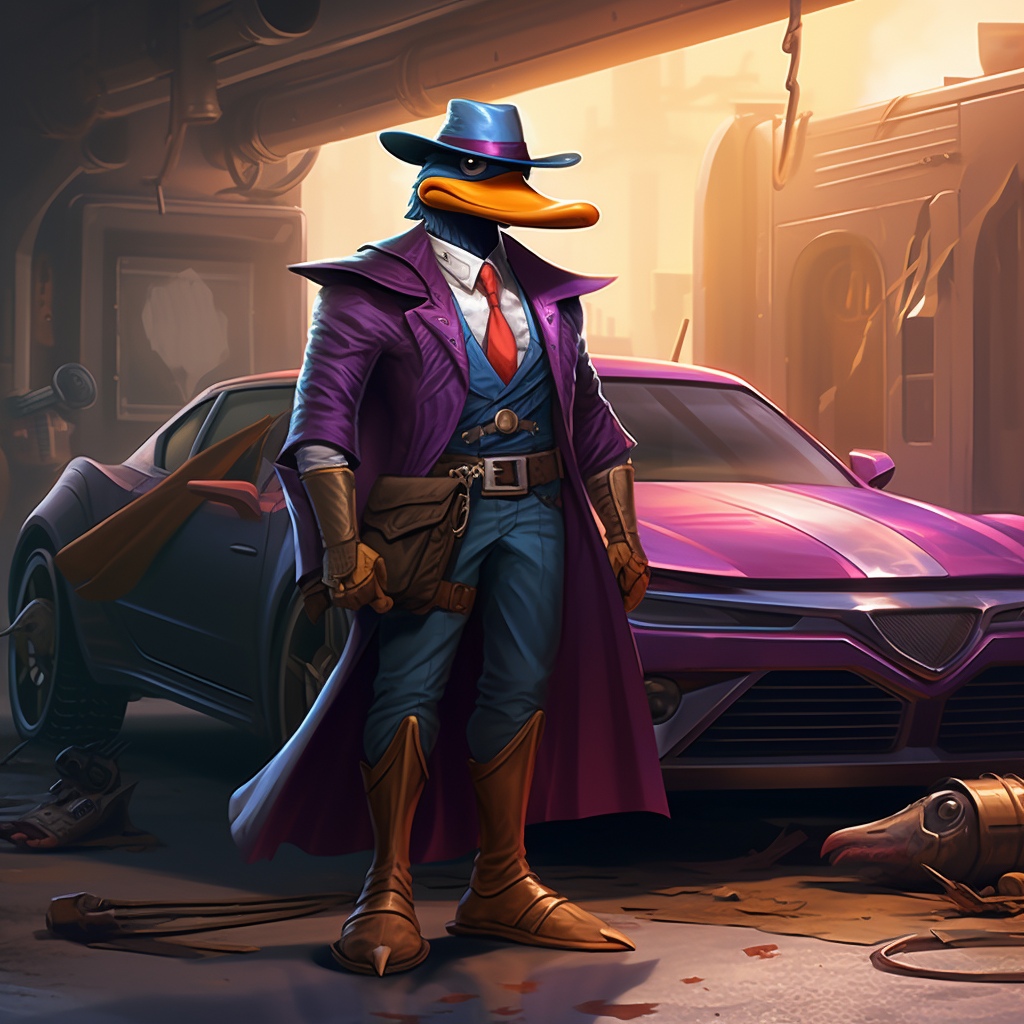 Darkwing Duck with Lamborghini Urus