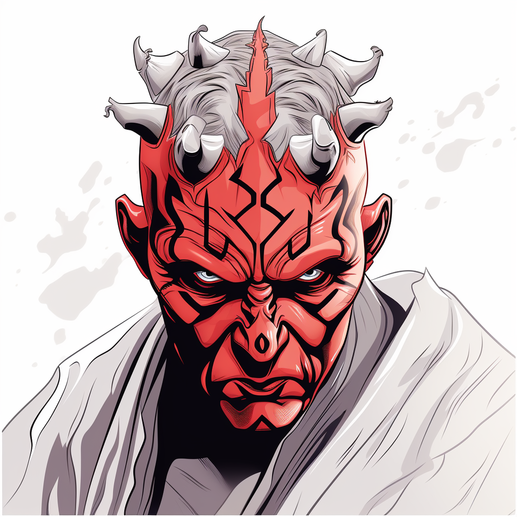 Darth Maul Coloring Page Image