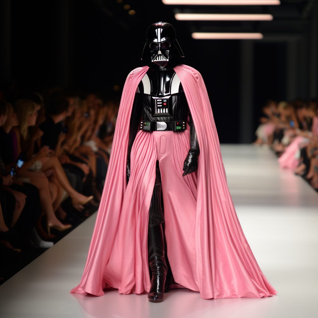 Darth Vader in Pink Fashion at Glamorous Show