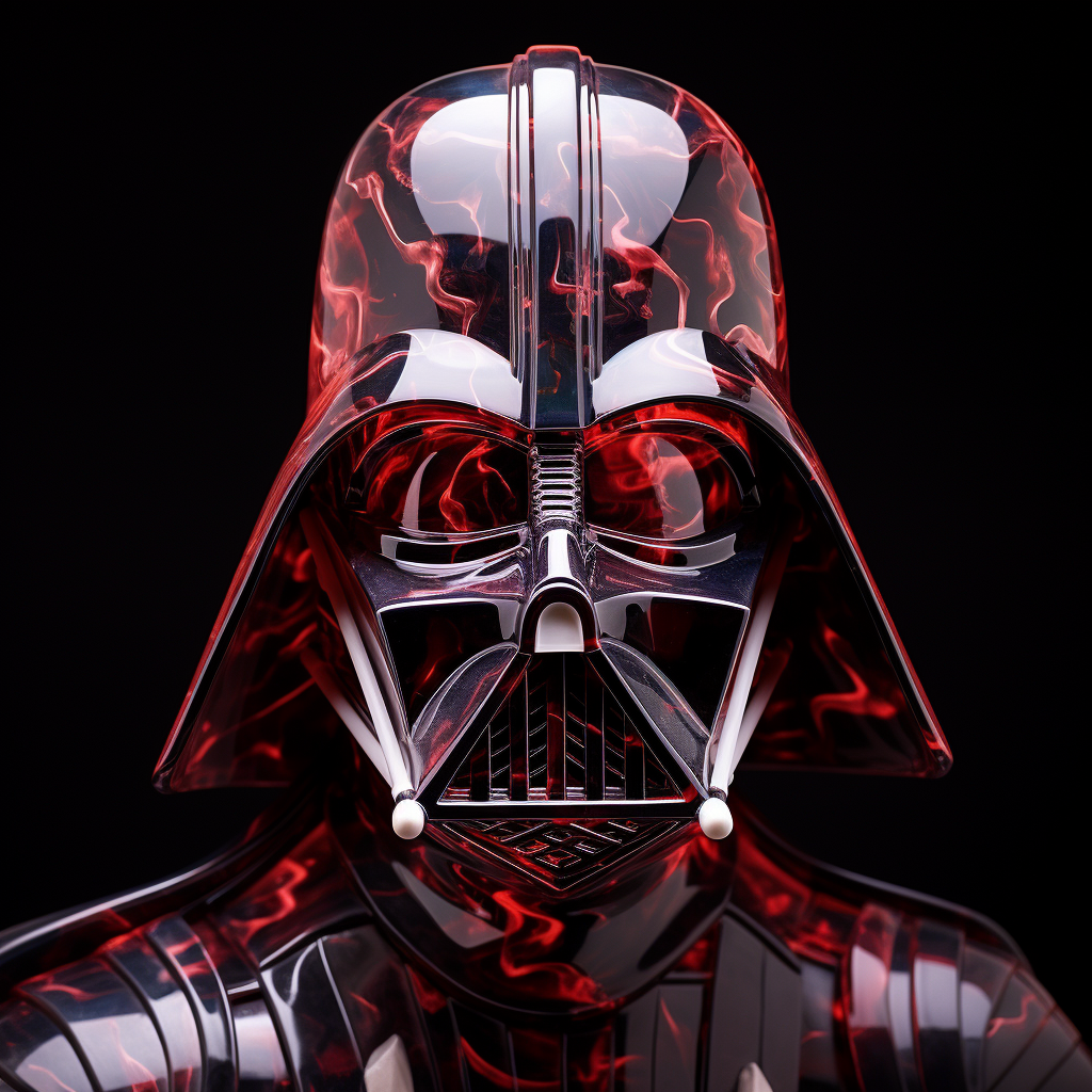 Glass sculpture of Darth Vader