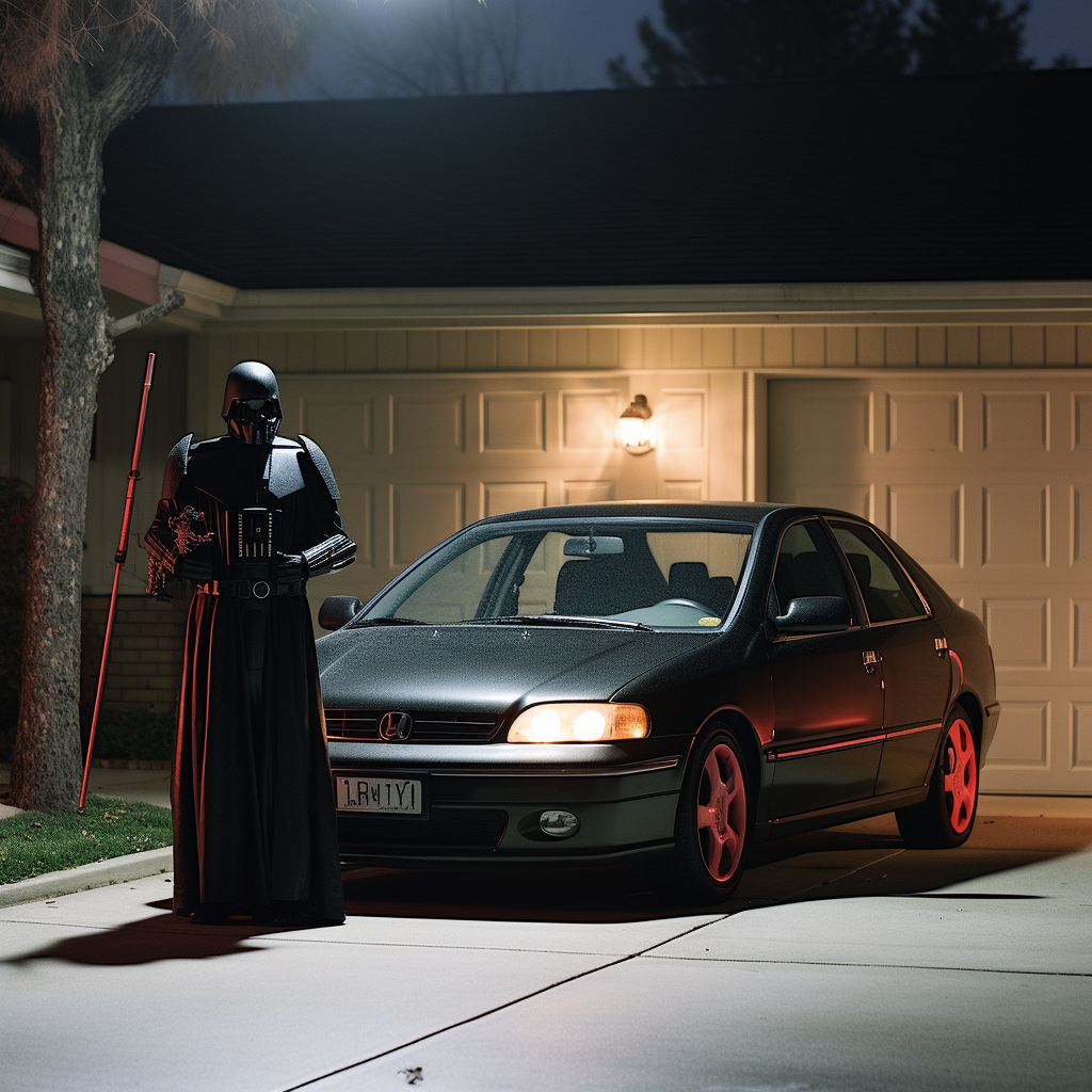 Darth Vader with a Honda Civic