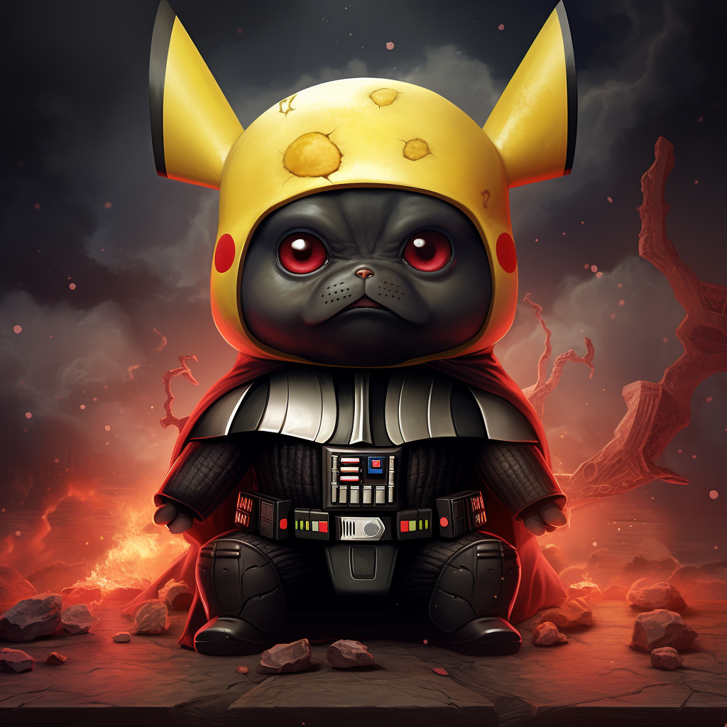 Darth Vader Pikachu illustration animation