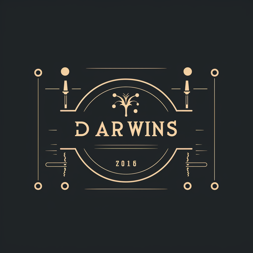 Minimalistic logo design for Darwin's pub bar