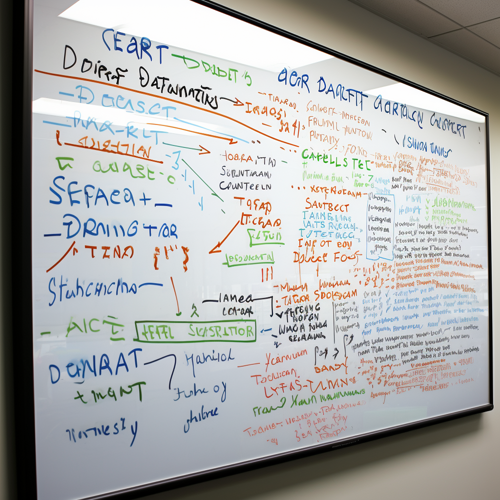 Text on whiteboard - Data Entry Position