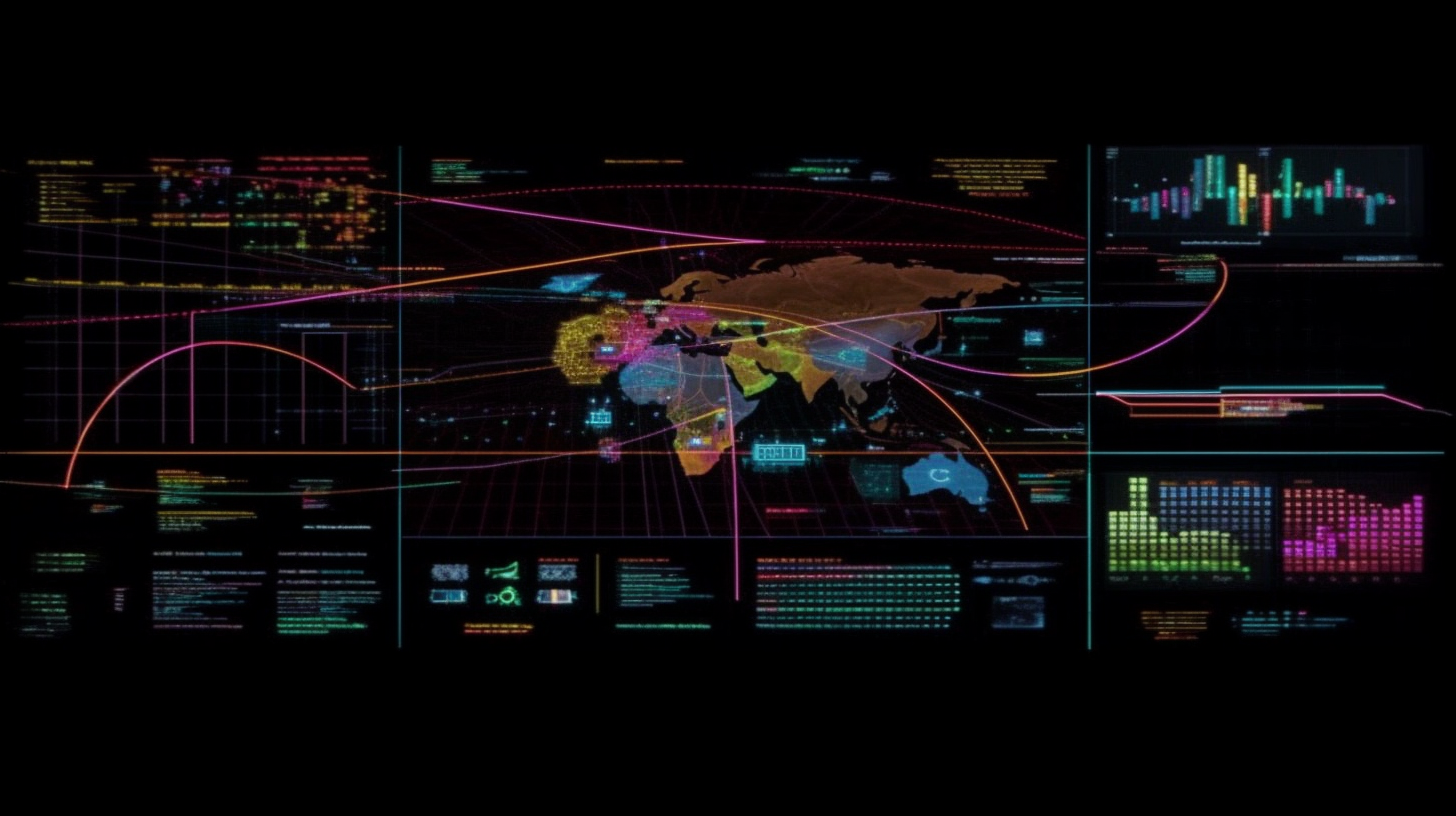 Data Visualized Mesh Electronics Technology Epic Scene