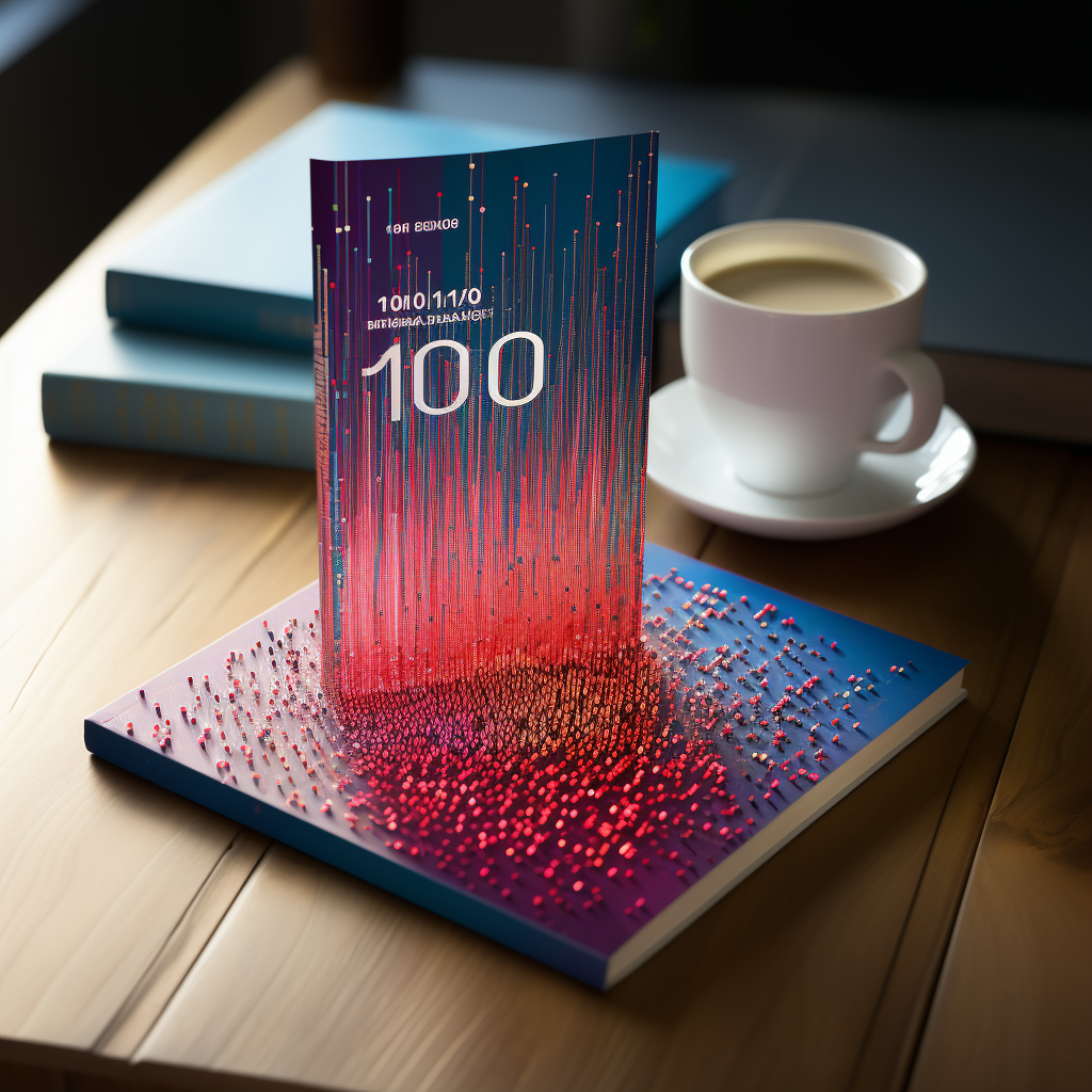 Book cover on data with 100