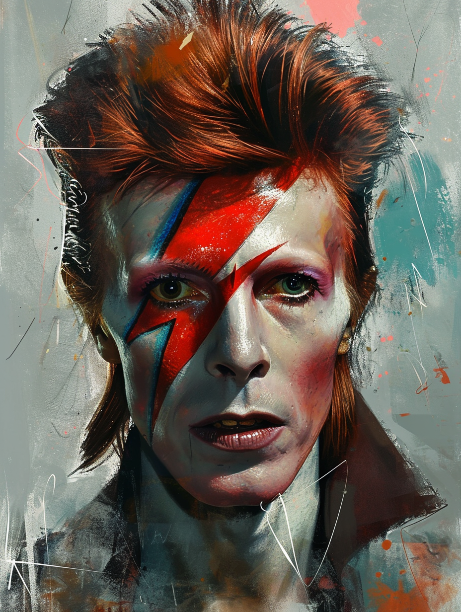 Artistic depiction of David Bowie by Jeff Dekal and David Palumbo