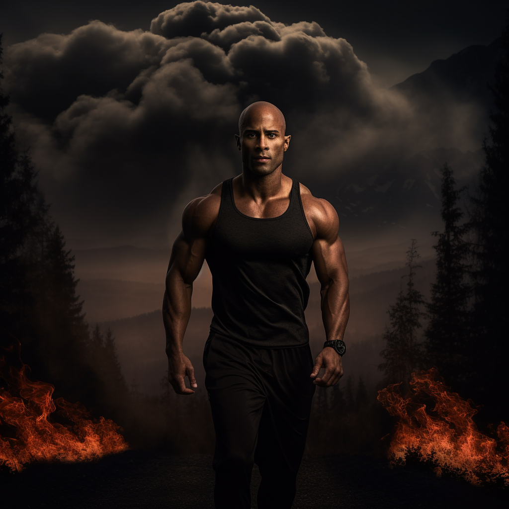 David Goggins running with determination