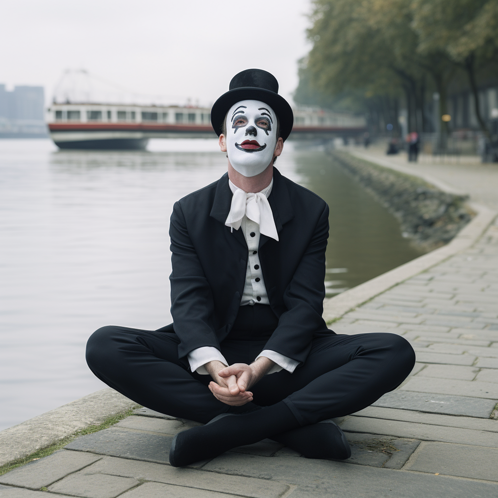 David Mitchell Mime Artist Thames