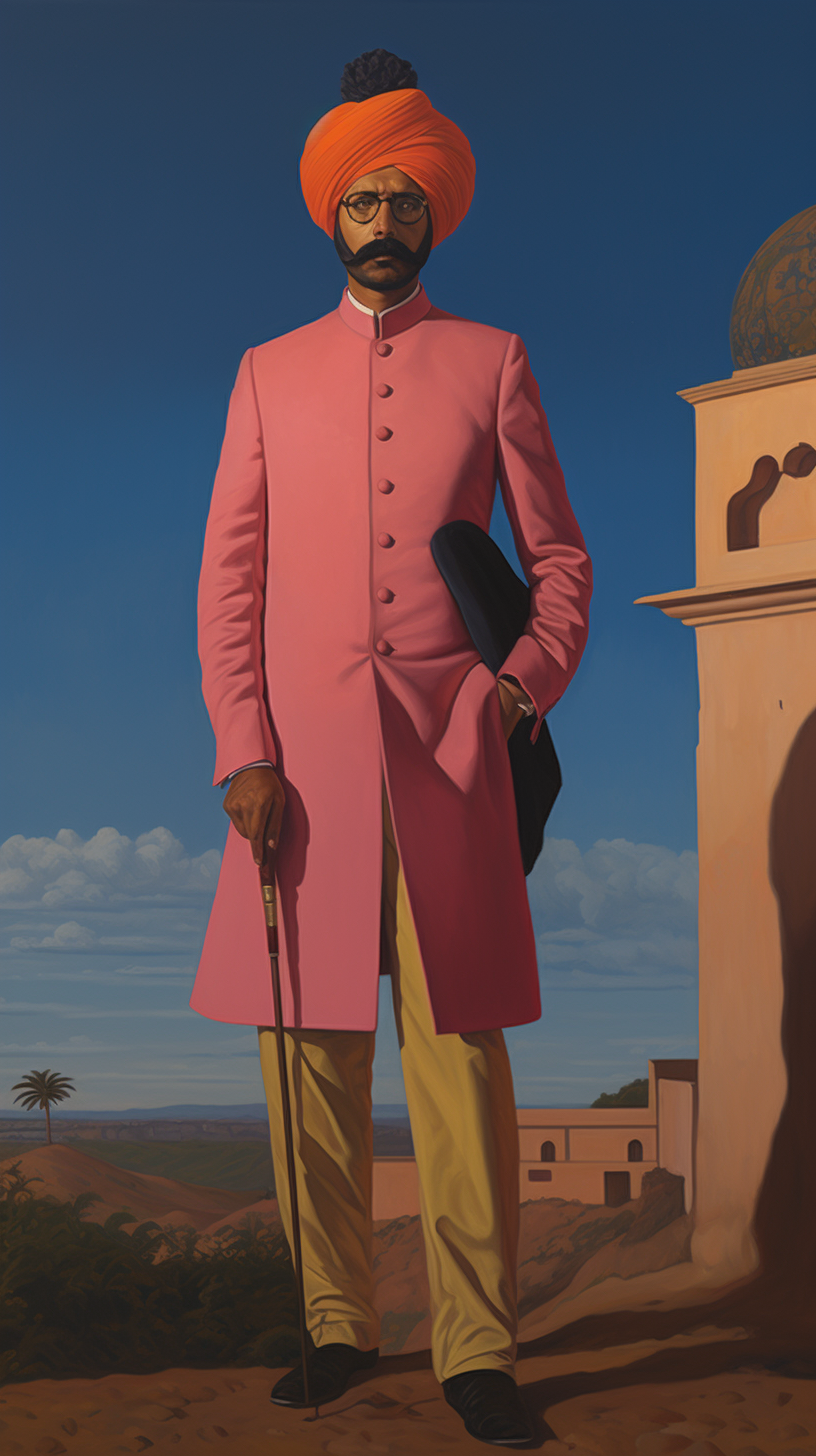 Maharaja Ranjeet Shingh Standing Art