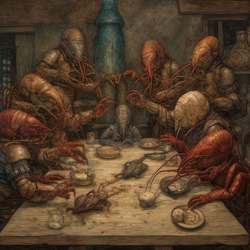 Crawfish-filled Last Supper depiction