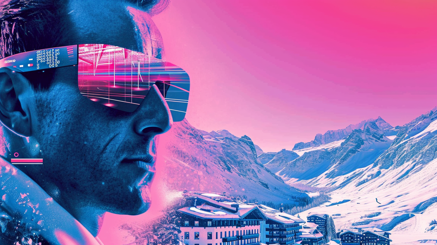 Davos Winter Sunset Sunglasses Business Man