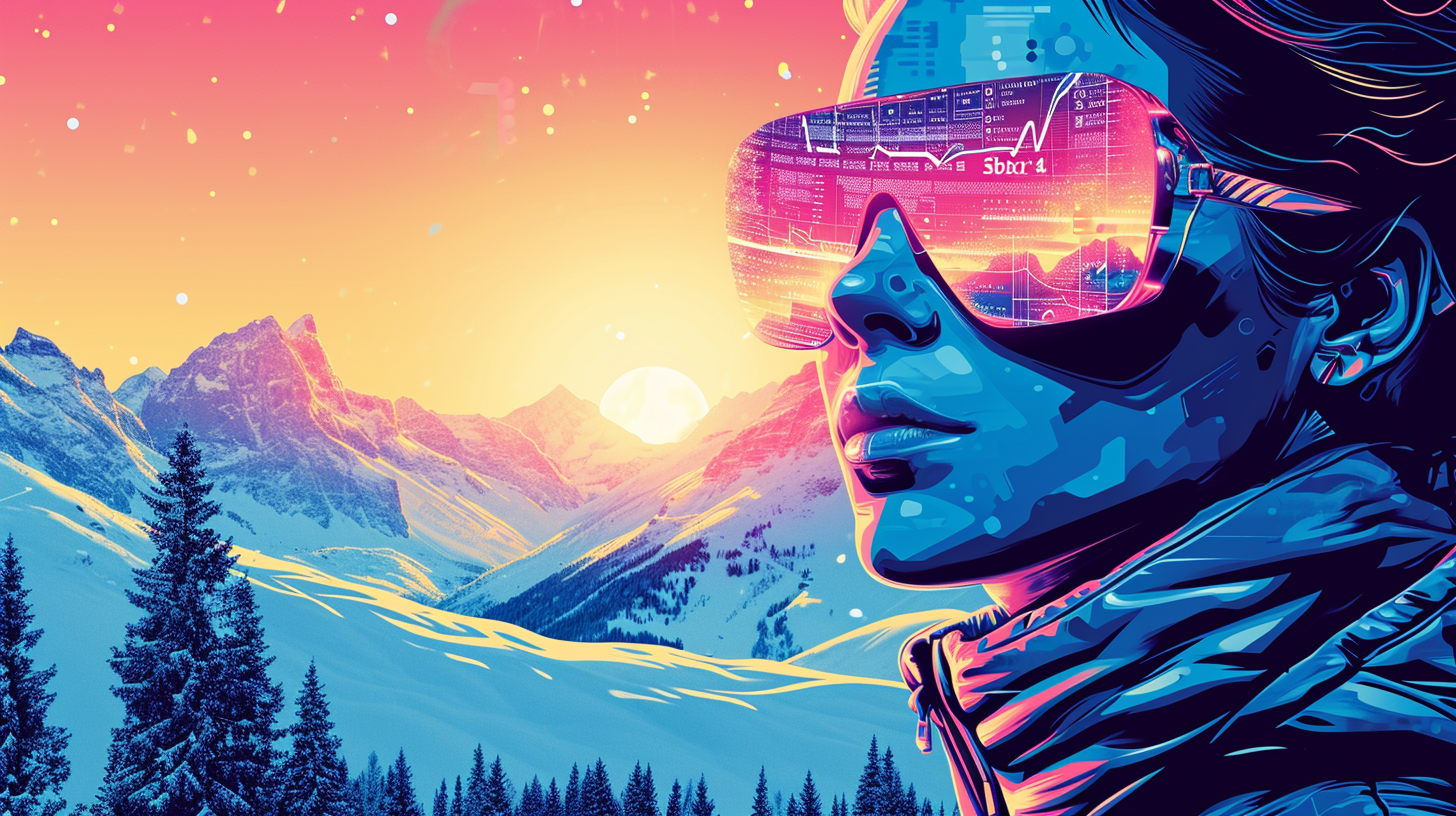 Davos Winter Sunset Poster