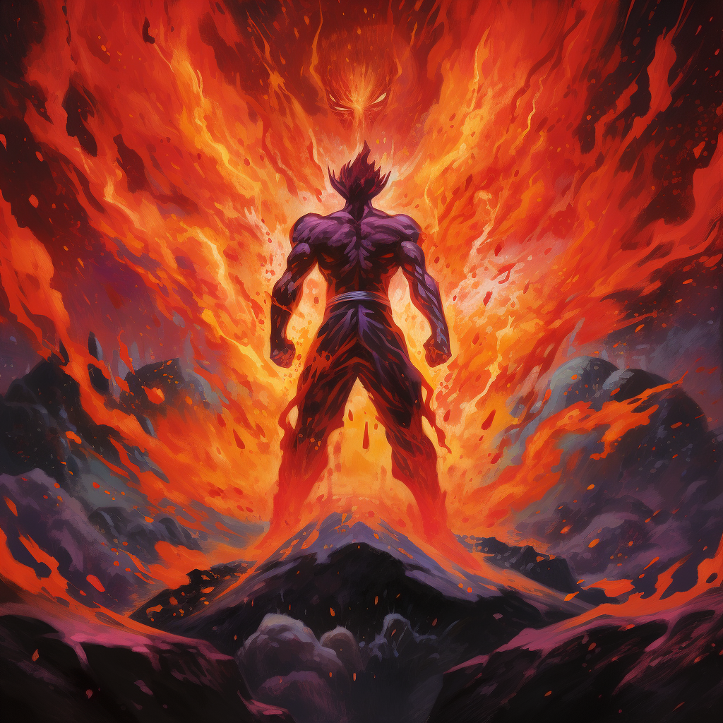 Lava erupting on DBZ Namek