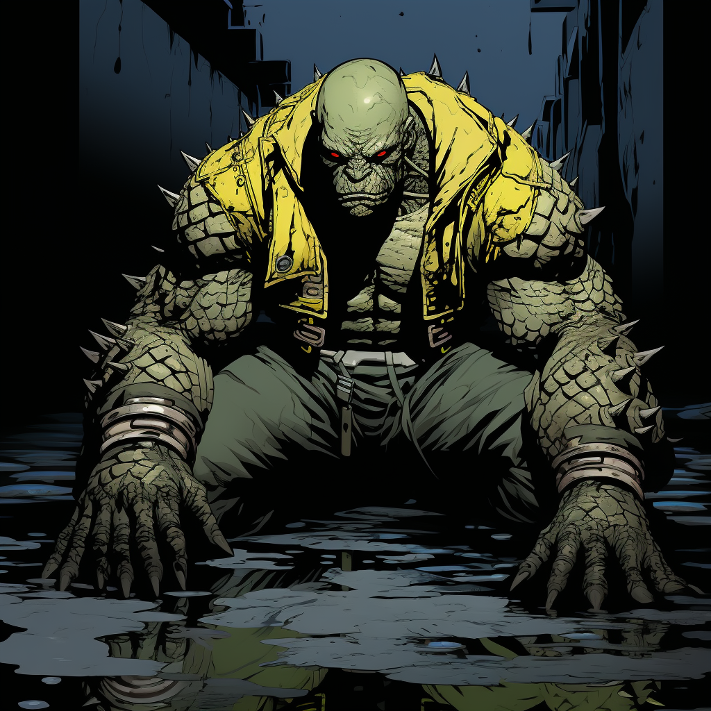 Seinen Anime Art of Killer Croc