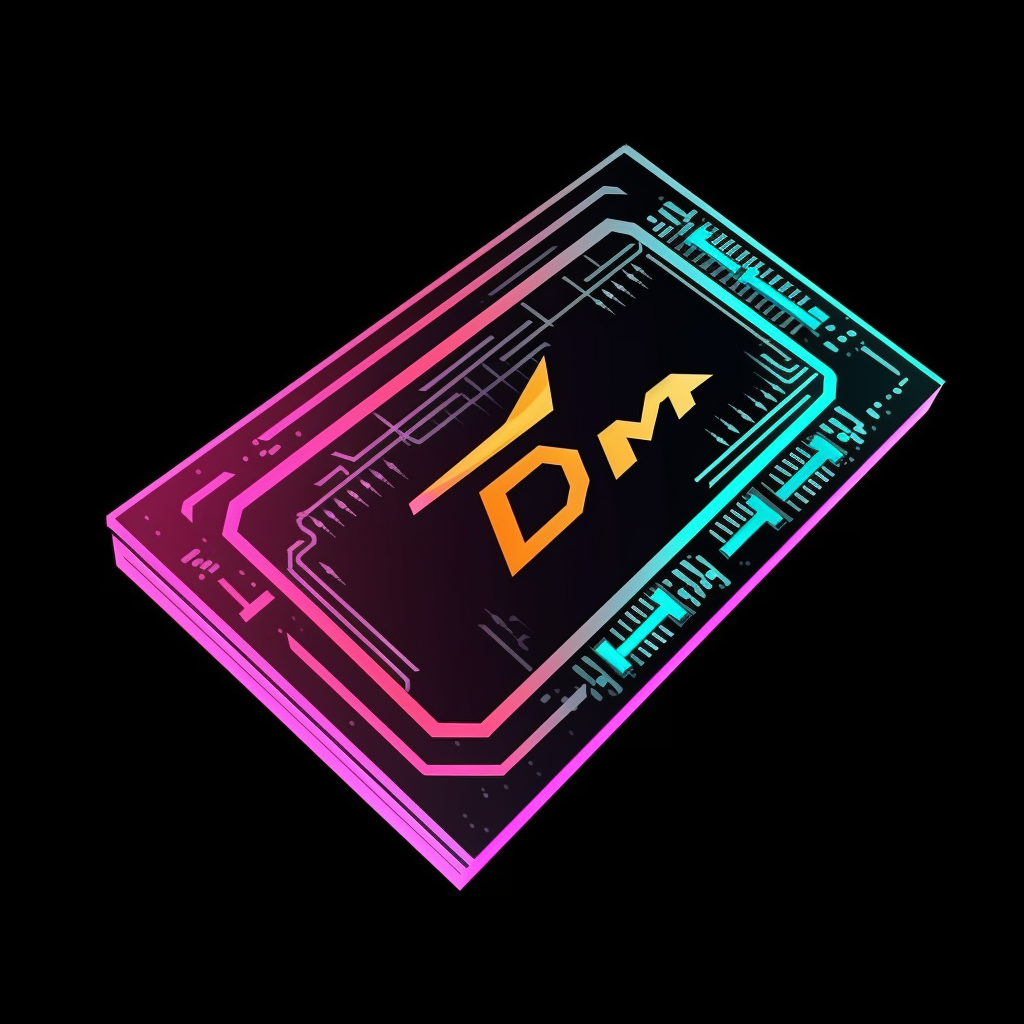 DDR5 RAM Slot Icon in Cyberpunk Style