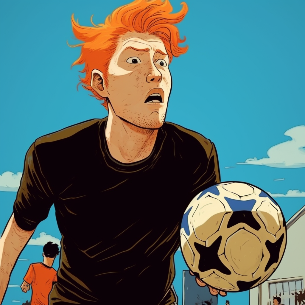 Kevin De Bruyne playing football by Satoshi Kon