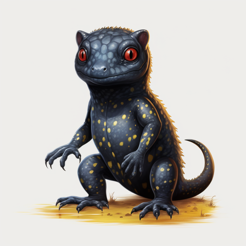 Deadly Salamander Monster Illustration