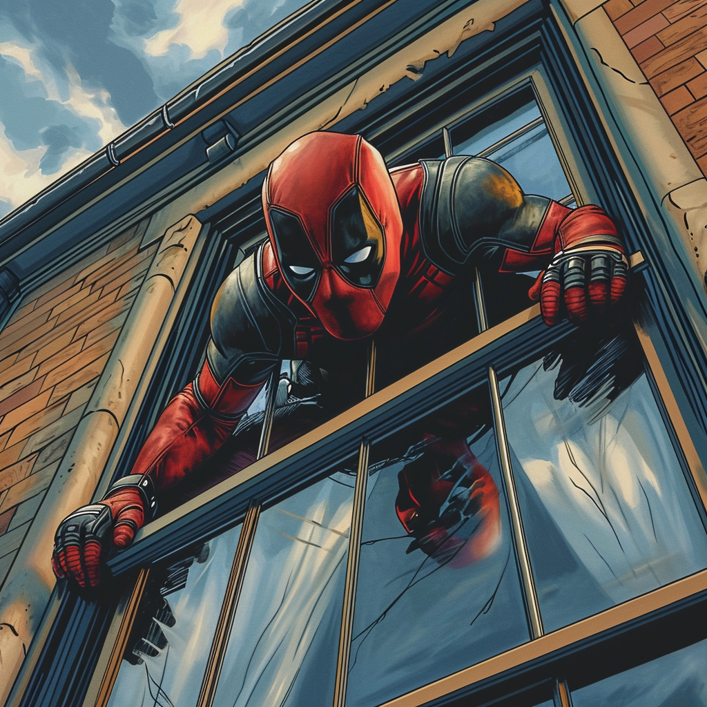 Deadpool Crawling Glass Spider-Man