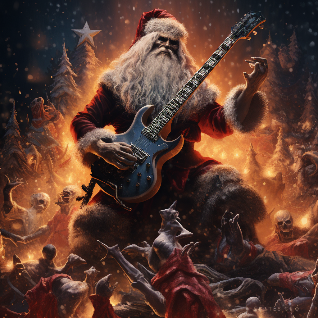 Dark and festive metal Christmas image