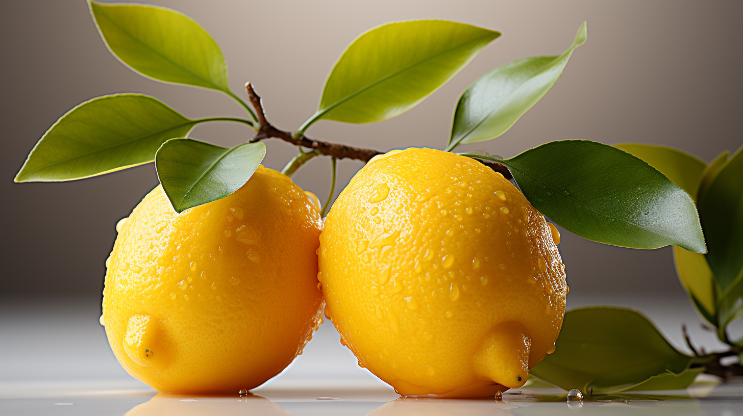 Decaying Lemon on White Background