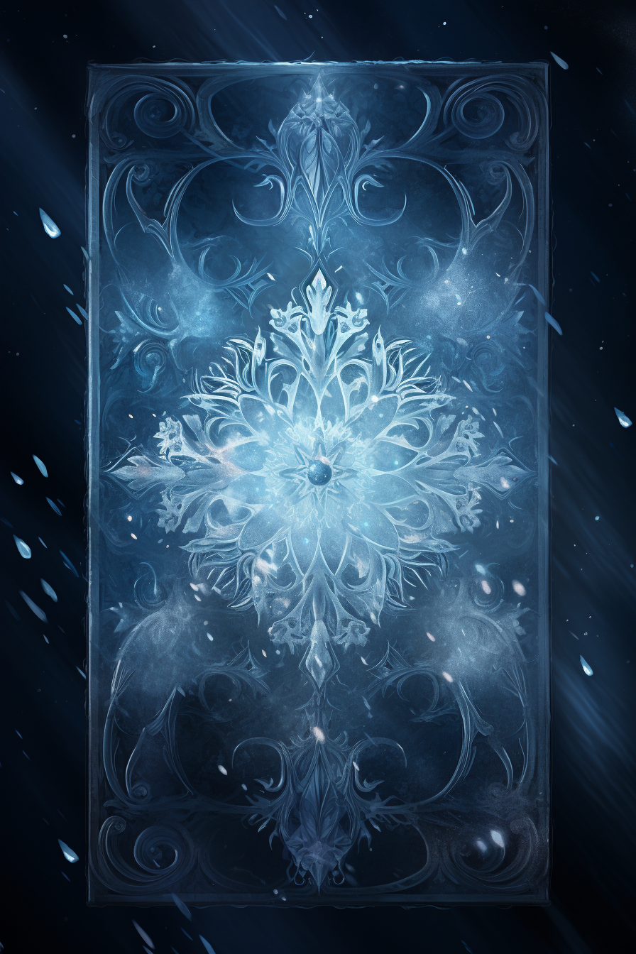 Blue frosty magical deck cards