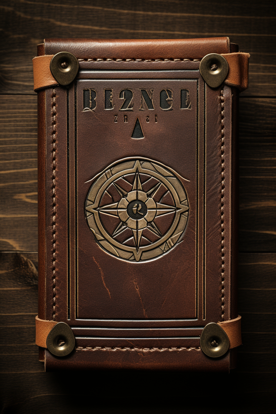 Back of Deck of Cards in Rustic Leather