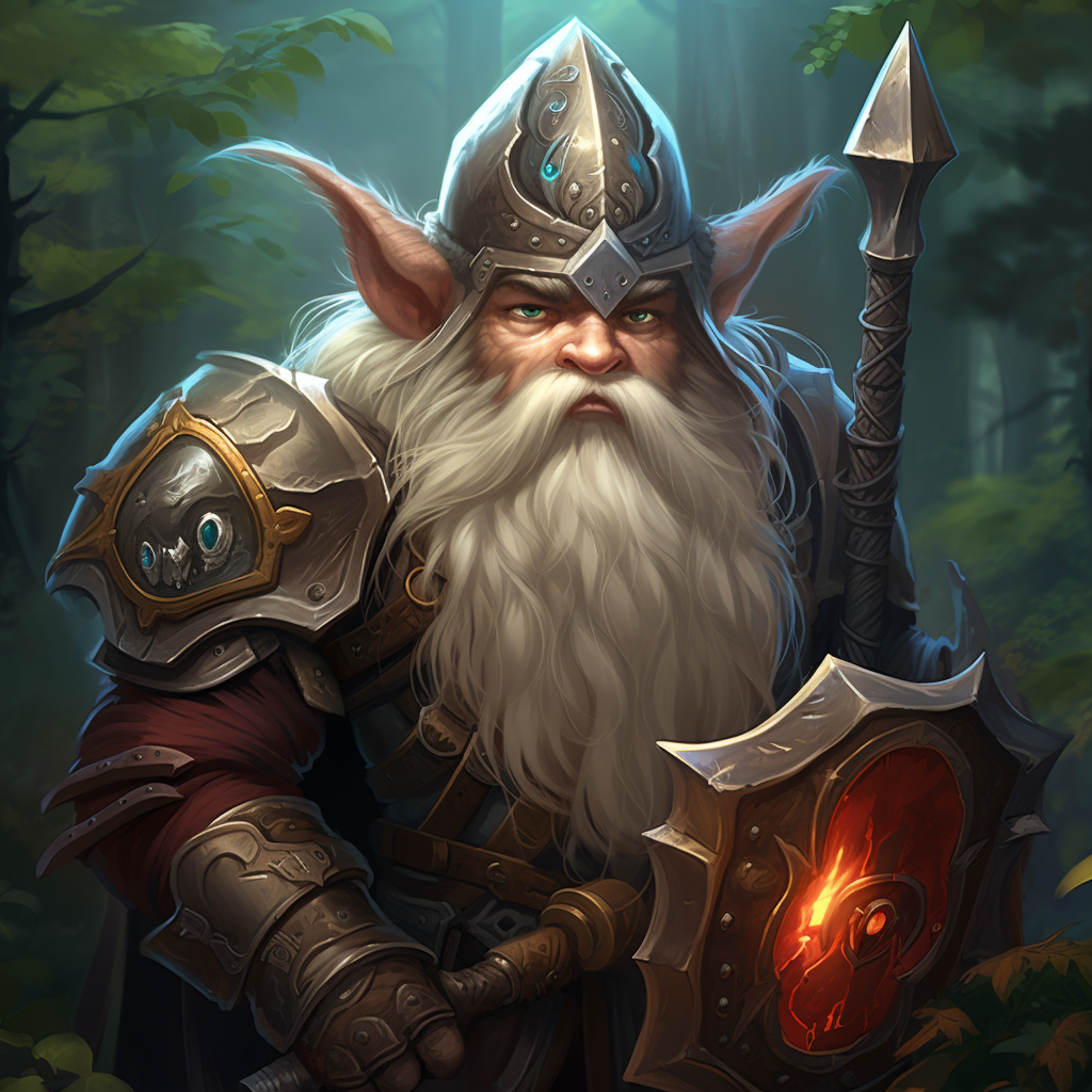 Deep Gnome Paladin with Shield