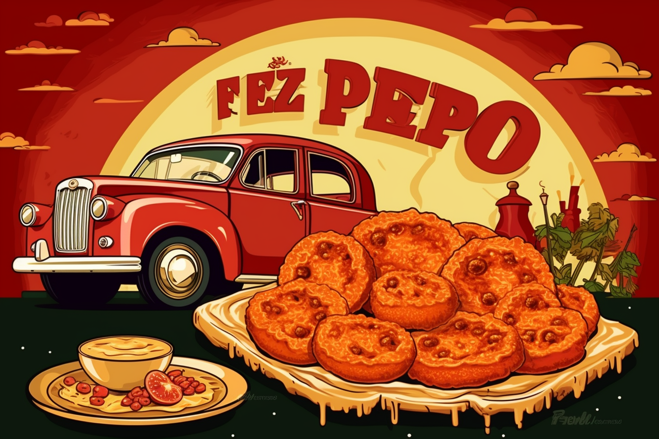 Tempting Deep Fried Pizza Poster