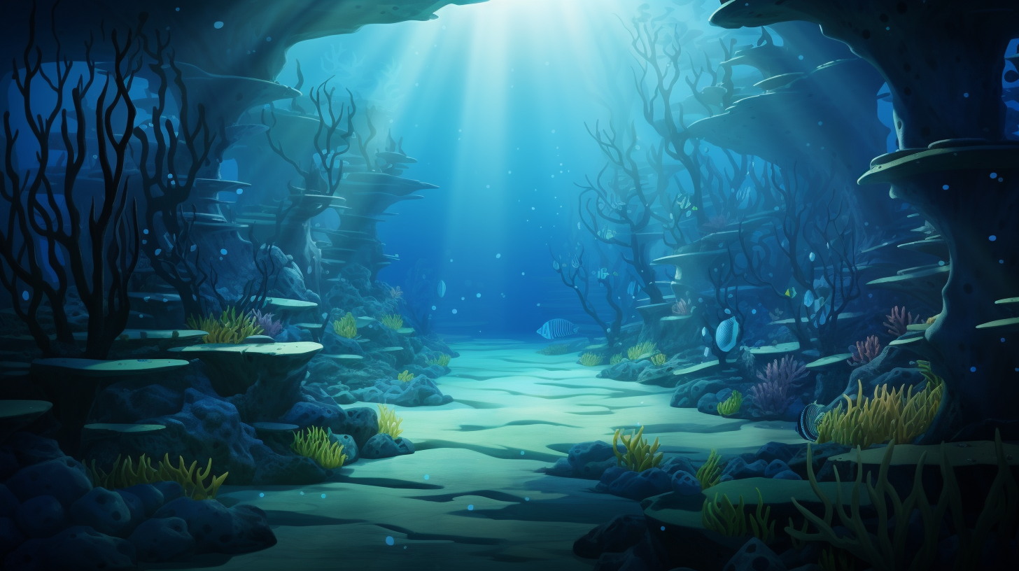 Deep Sea Disney Style 3D Background