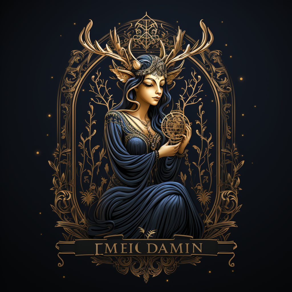 Logo for Deer Mystic Tarot Reading Business