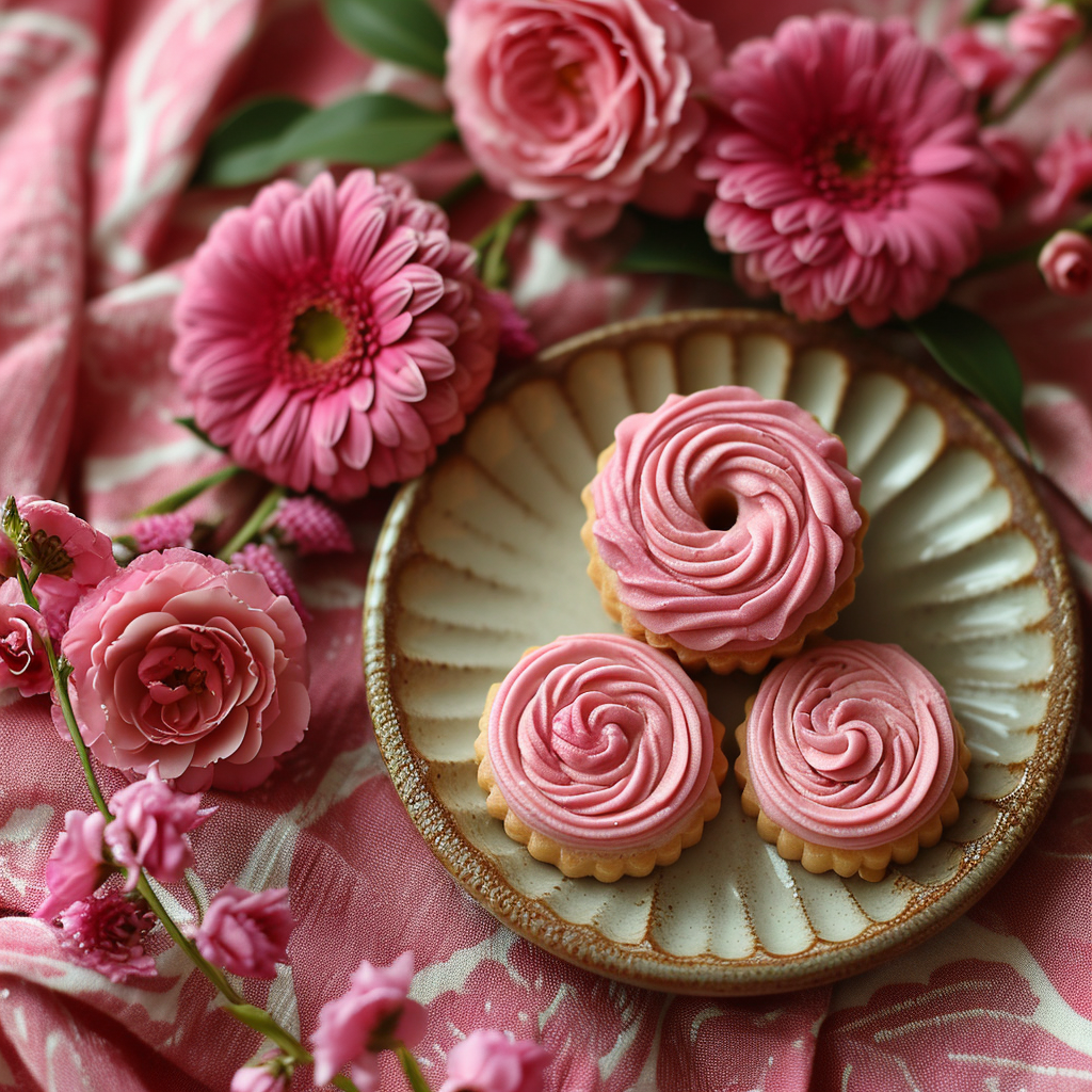 Delicate sweet dish on modern minimalistic plate