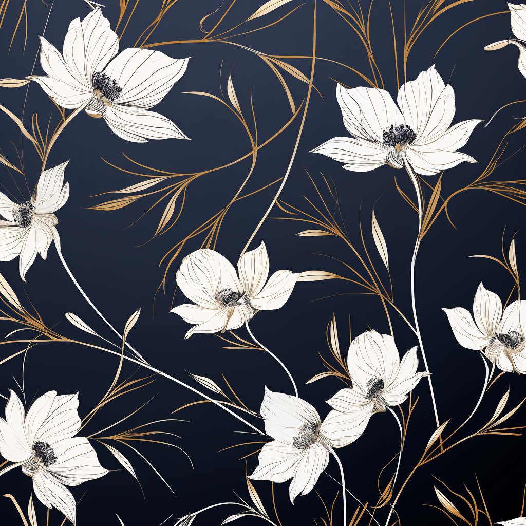 Beautiful silhouette floral pattern image