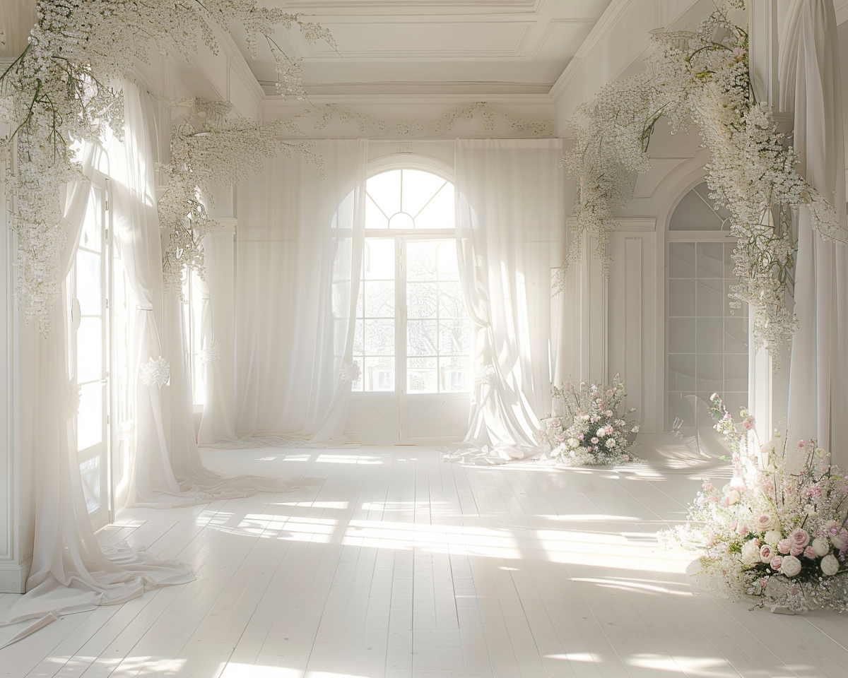 Wedding hall with bright mood