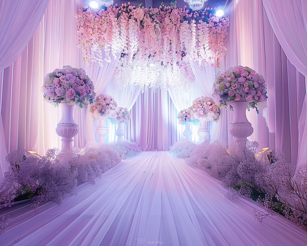 Elegant Wedding Hall Ceremony