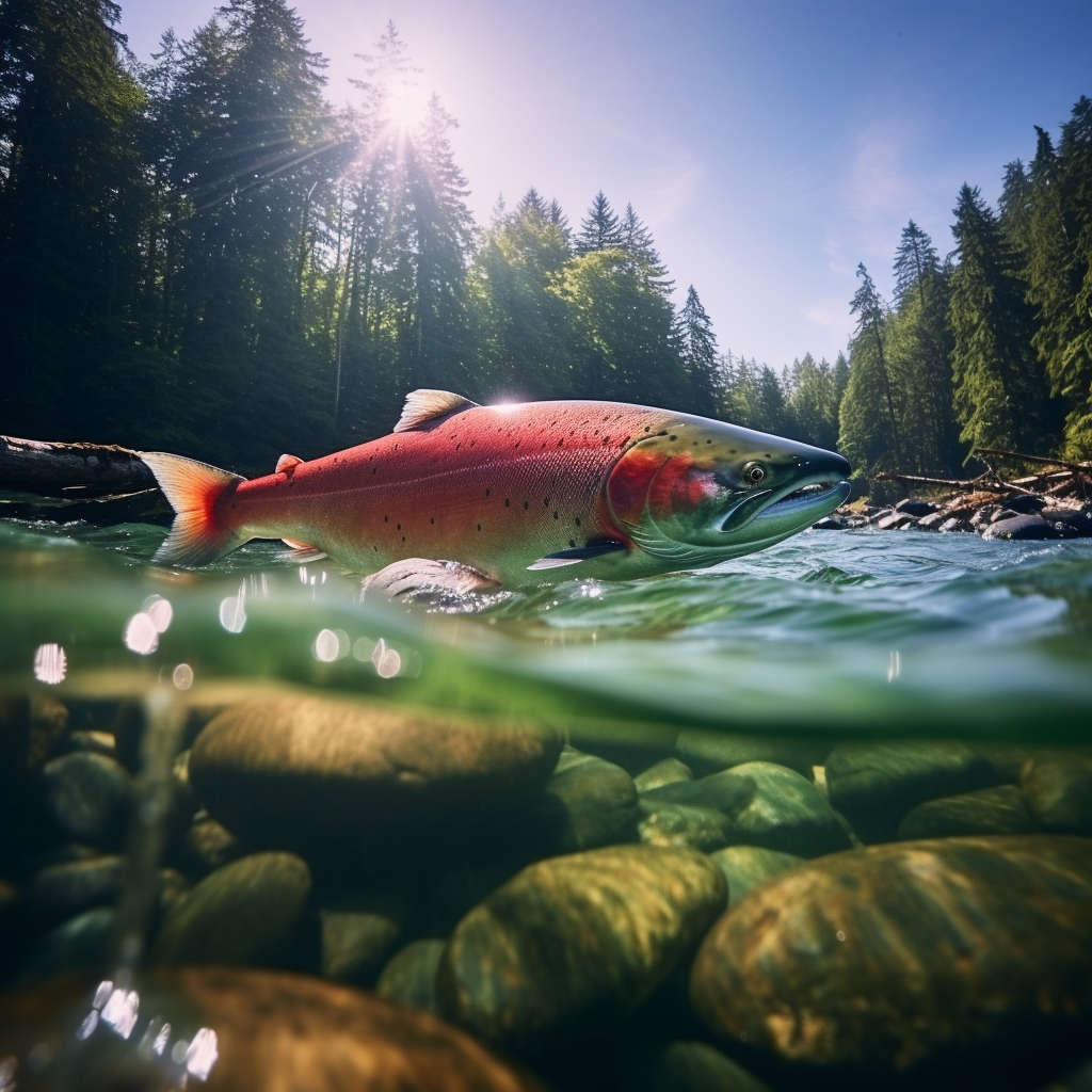 Fresh and Tasty Raw Salmon