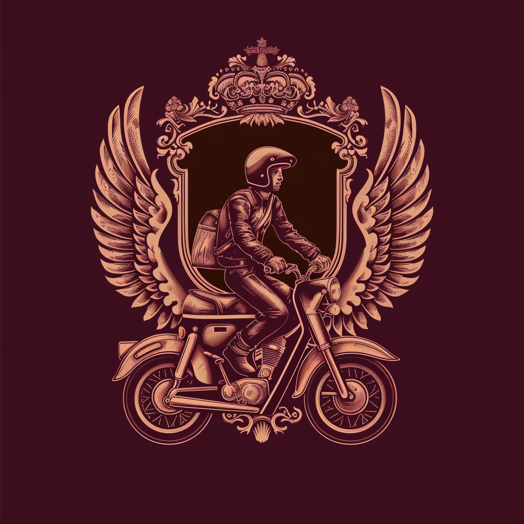 delivery icon on burgundy background