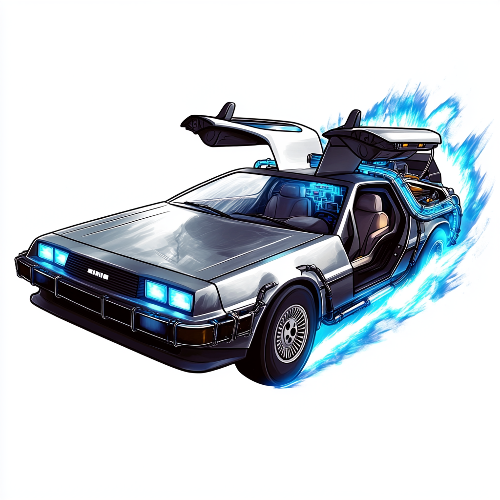 Delorean Car Taking Off Emote