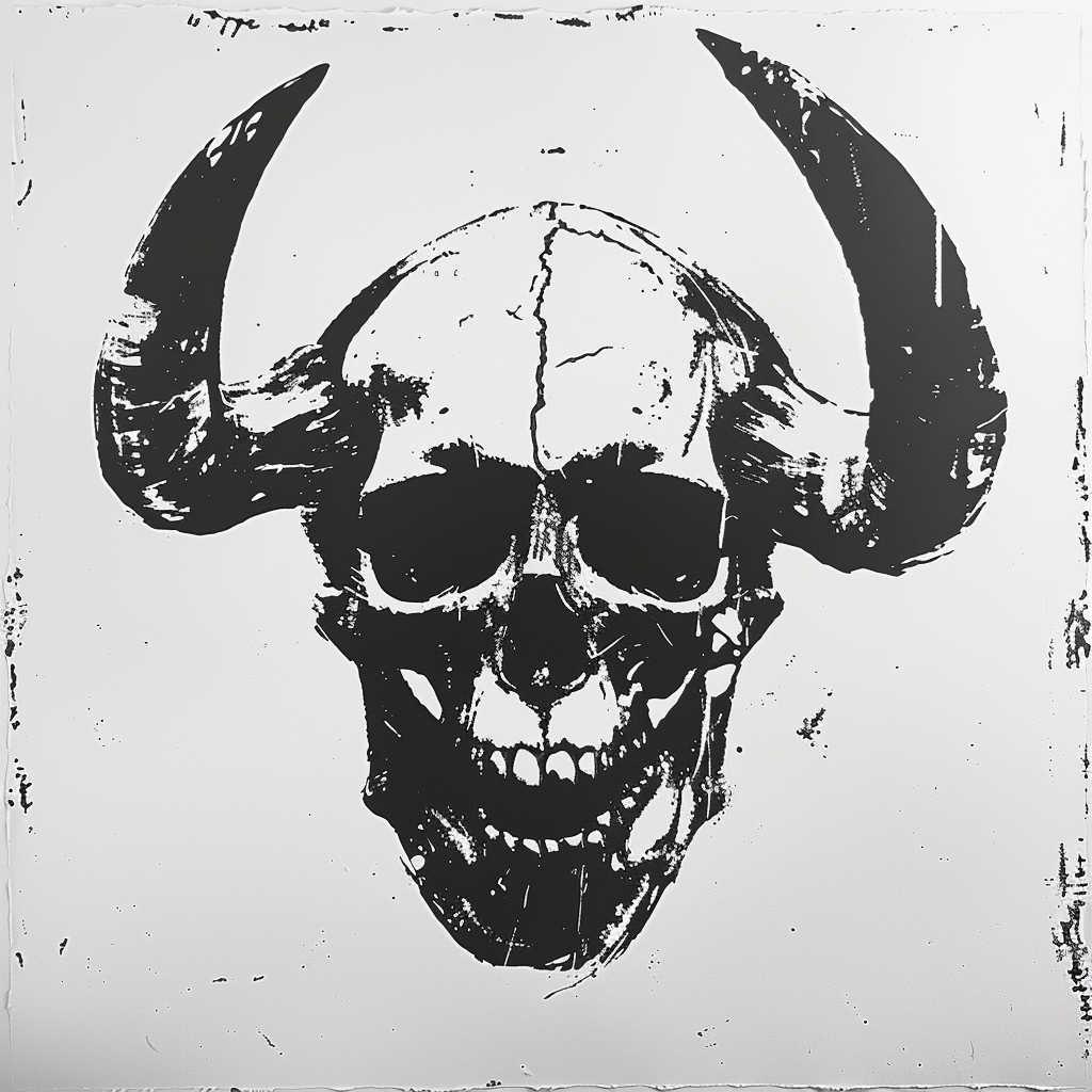 Demon Skull Print Artwork