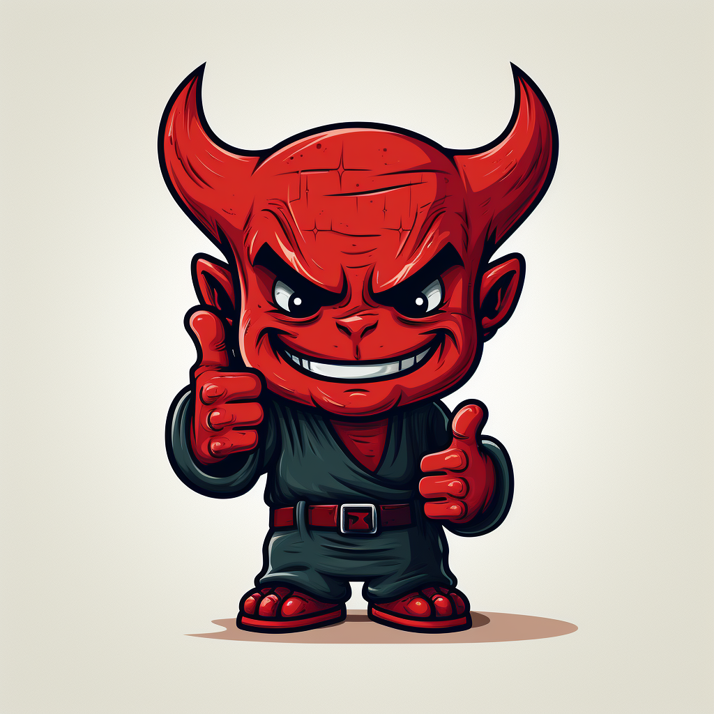 Demon giving thumbs up