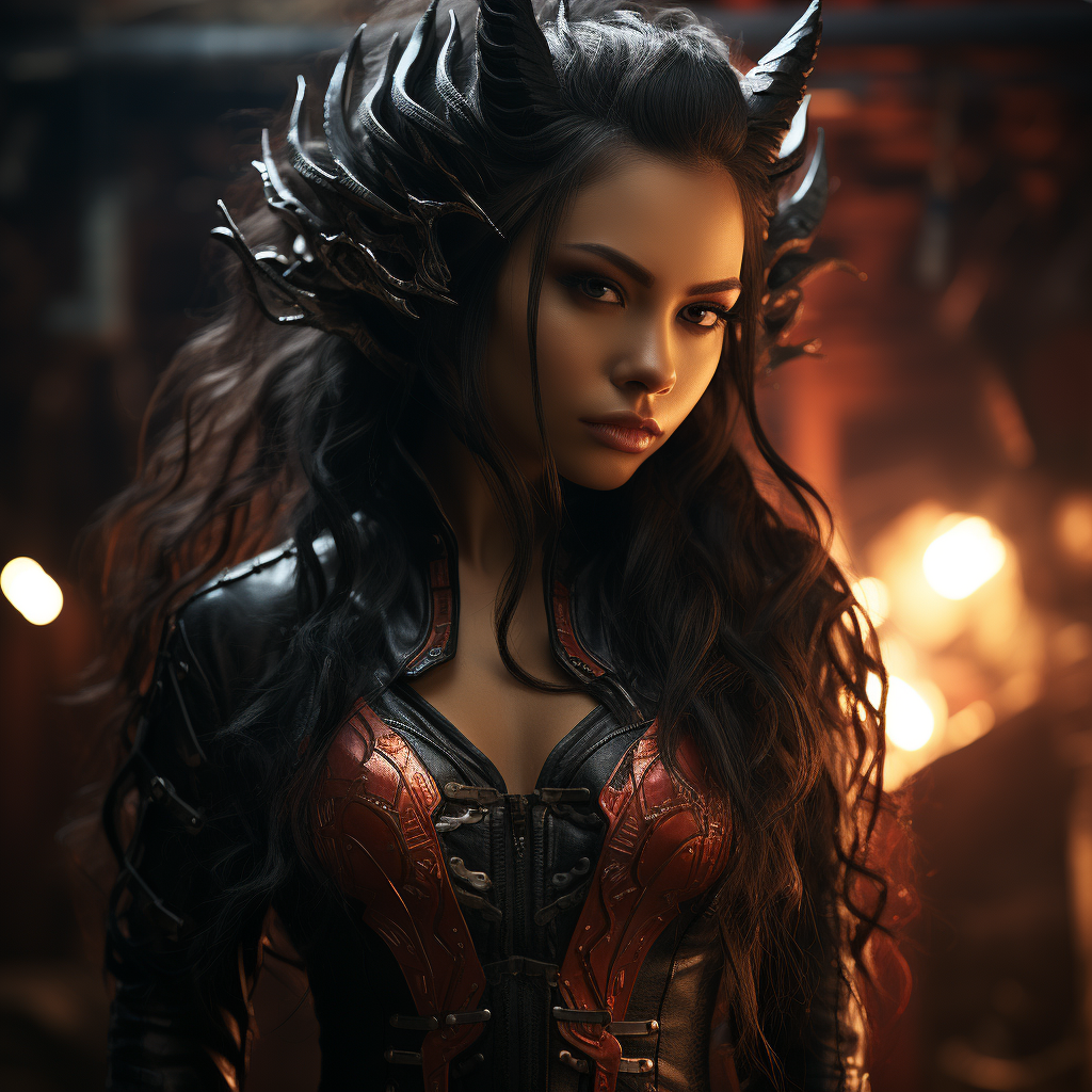 Intimidating demoness queen of Hell