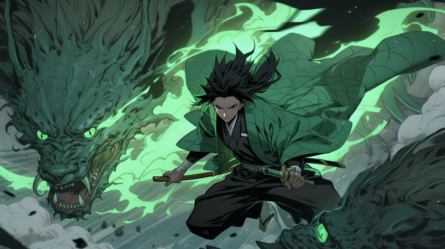 Demonslayer Mugen Champloo Running Artwork