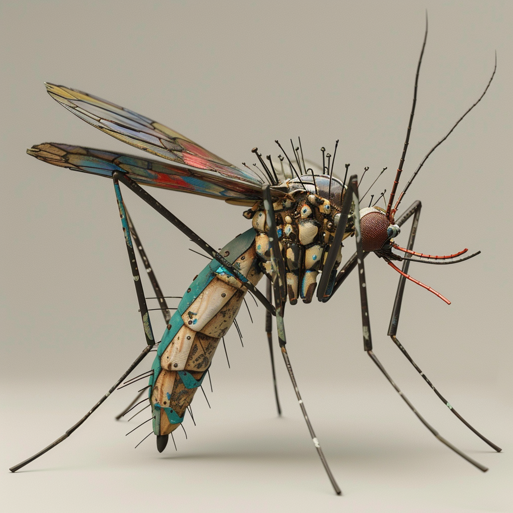 3D dengue mosquito illustration