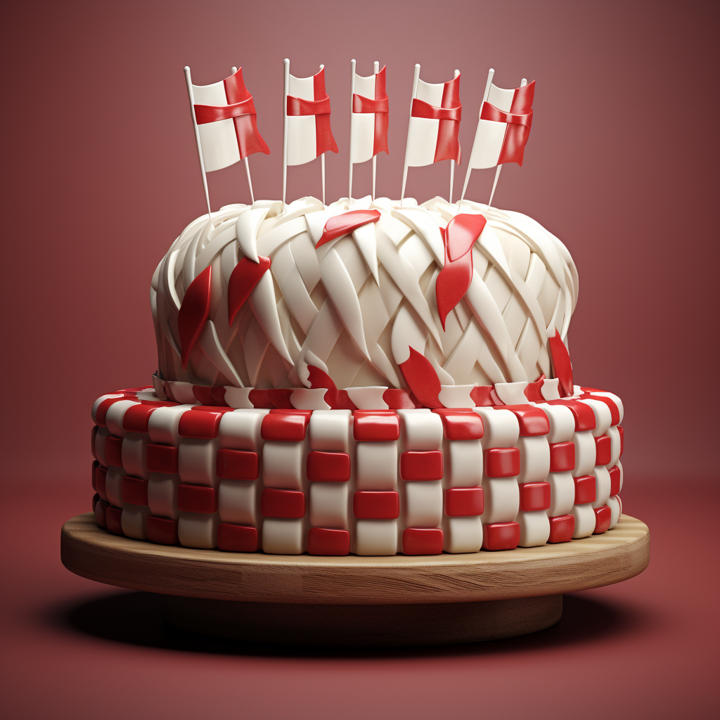 Delicious Danish flag-themed cake