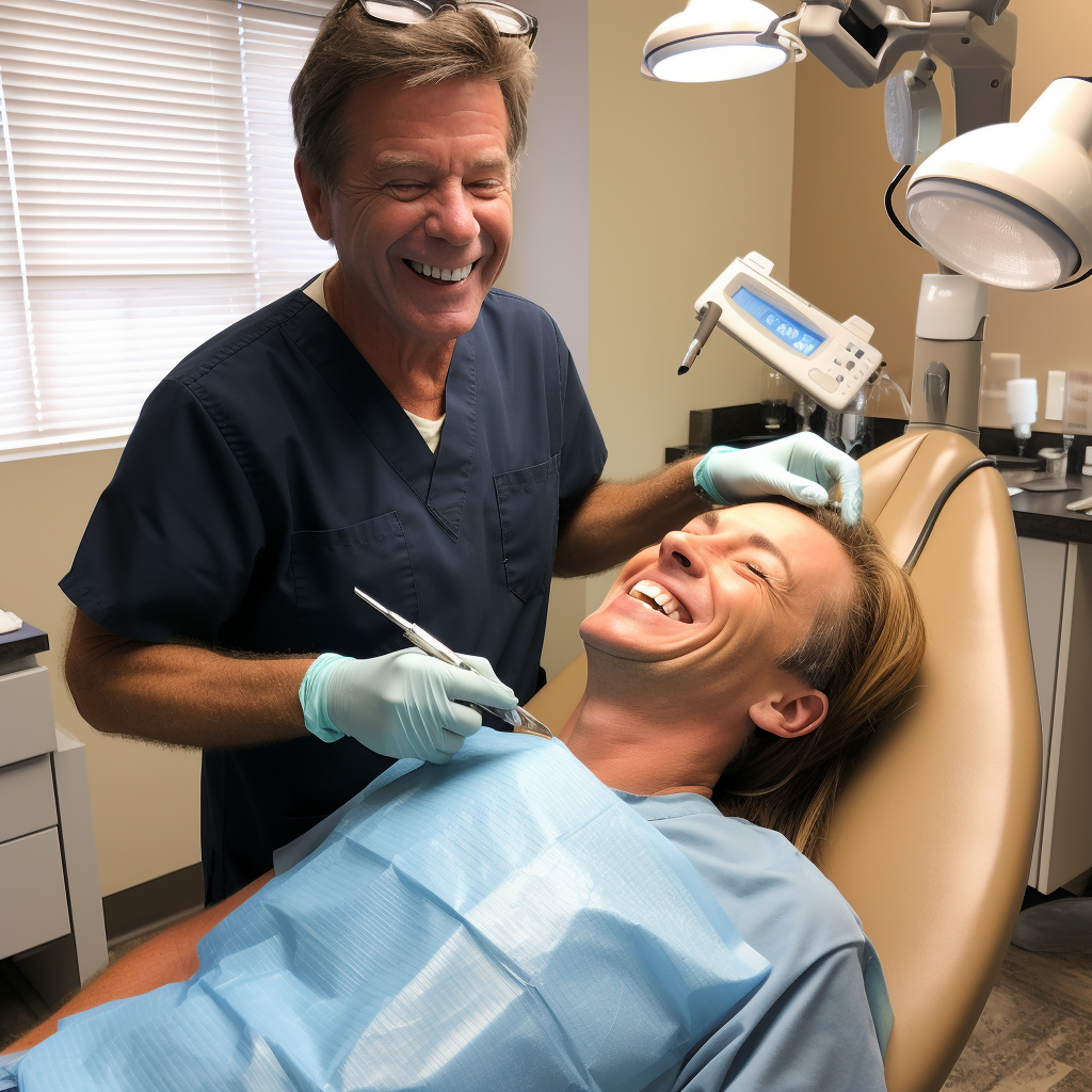 Dentist and patient building a therapeutic relationship