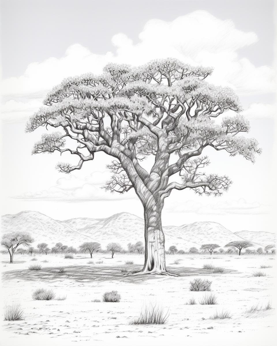 Sketch of a Fanciful Desert Tree