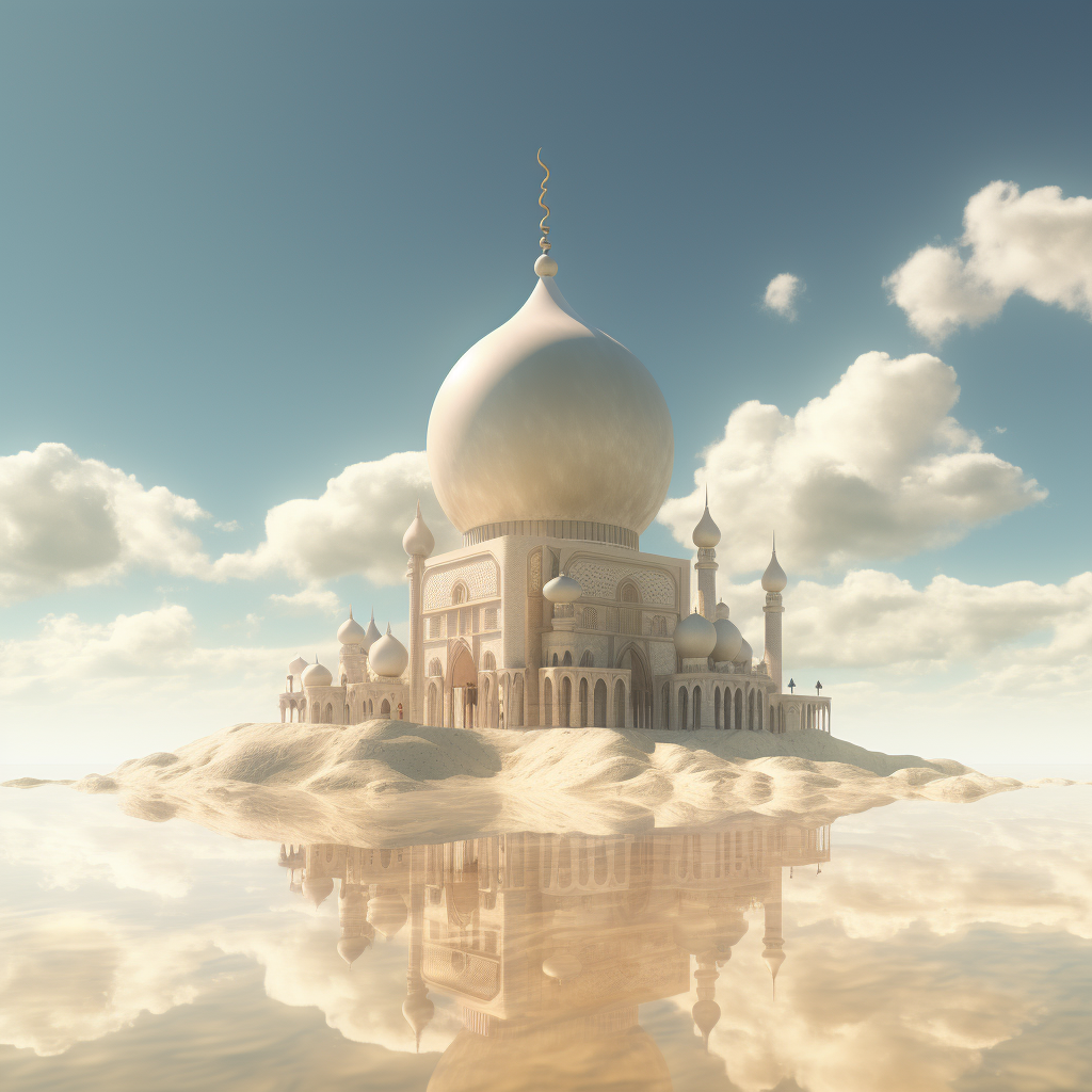 Stunning floating mosque in the desert