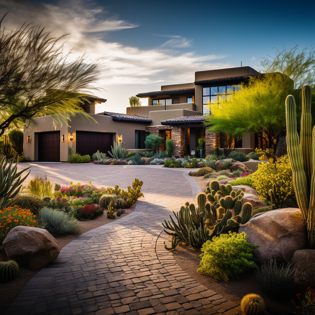 Beautiful Desert Luxury Home Landscaping