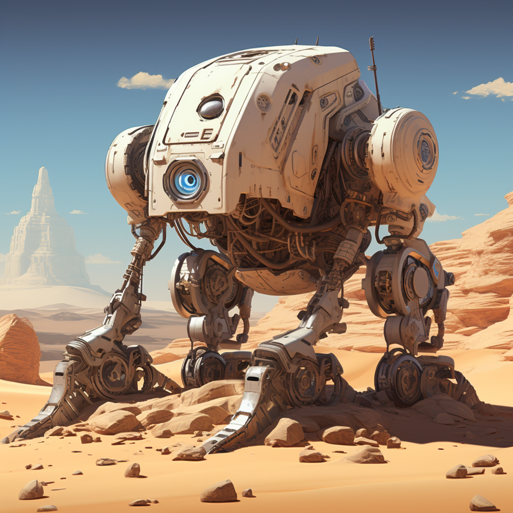 Small desert repair robot concept